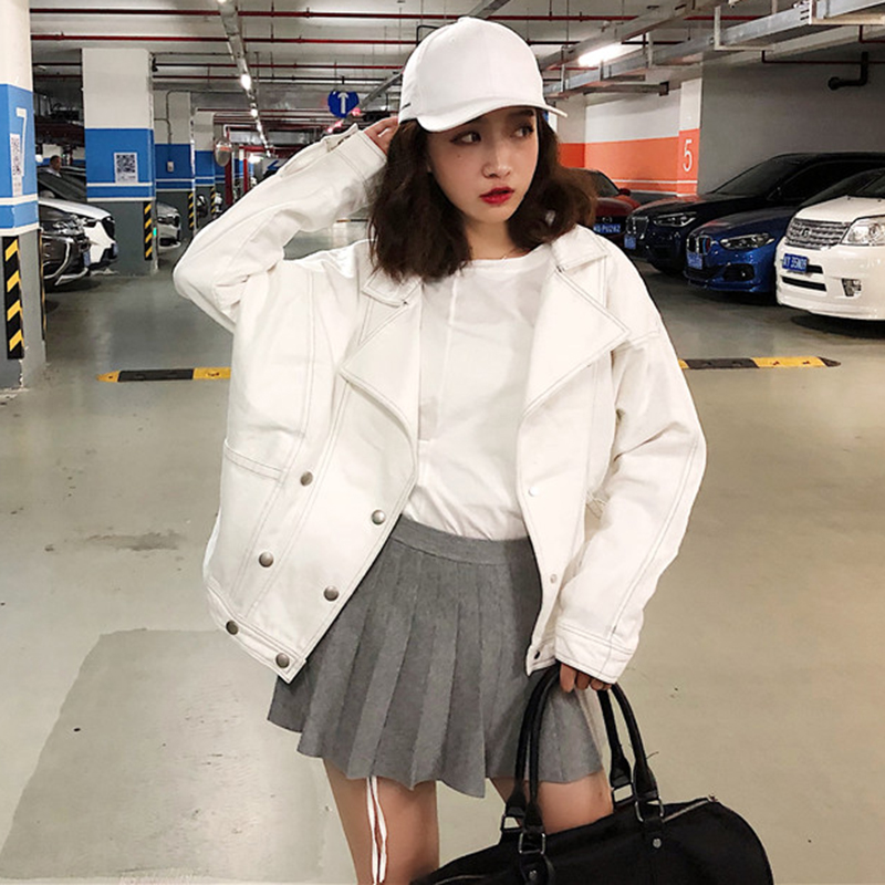 秋季韓版牛仔短外套2018新款女裝學生休閑寬松純色長袖夾克上衣潮